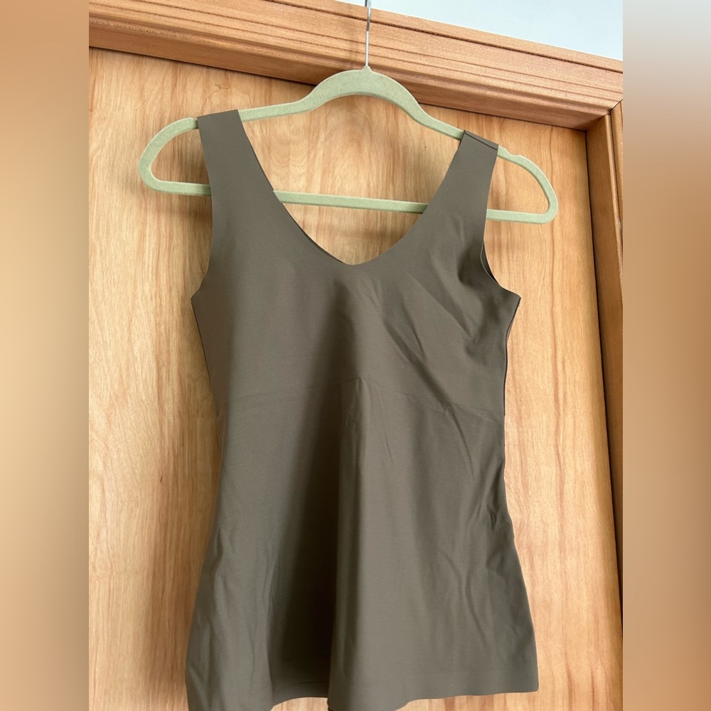 Knix by Knitwear tank with padded bra beige tan medium